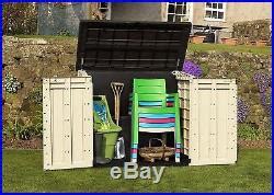 Outdoor Plastic Garden Storage Shed Box Chest Patio Store Heavy Duty