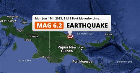 Shallow M6 2 Earthquake Hit 134km From Madang In Papua New Guinea On Monday Evening