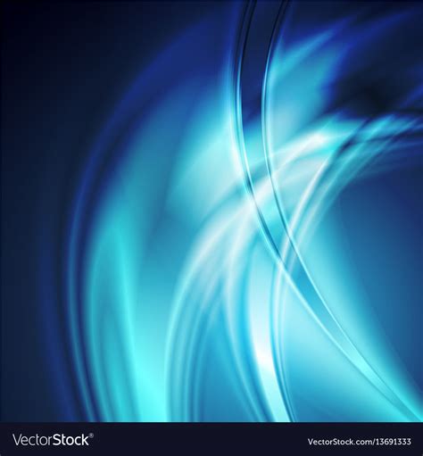 Dark Blue Smooth Blurred Abstract Waves Background