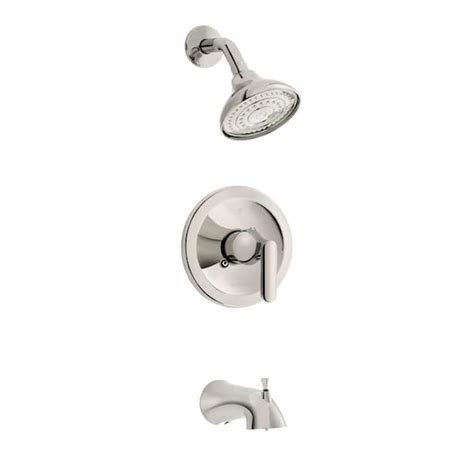 Glacier Bay Jax Single Handle 1 Spray Tub And Shower Faucet In Polished Nickel Hd873x 0735 The