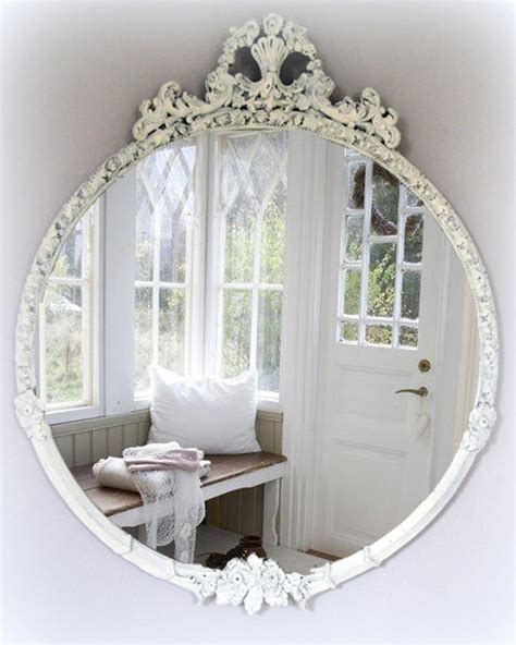 Large Vintage Shabby Chic Mirror Cottage Chic French Country