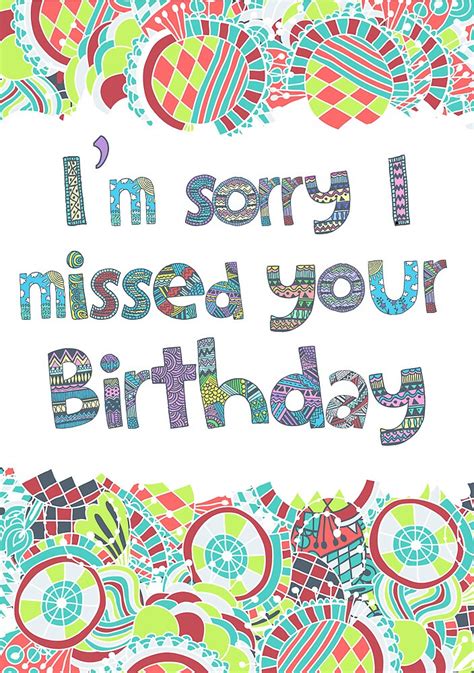 Im Sorry I Missed Your Birthday Print By Jarodface Redbubble