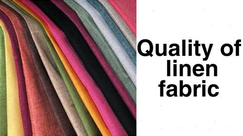 Quality Of Linen Fabric YouTube