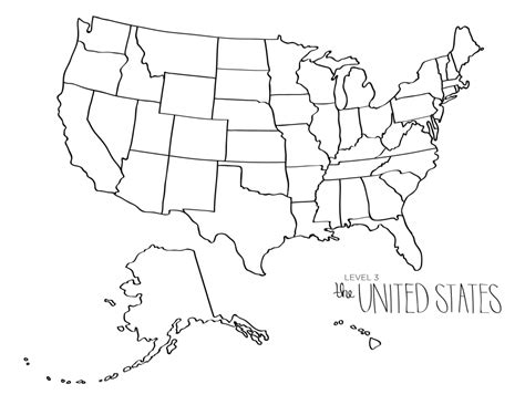 Blank Us Map Dr Odd Geography Map Outline State Map United