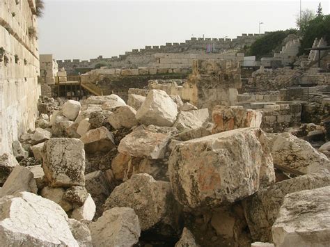Stones From The Destructed In 70 Ce Western Wall Of The Temple Mount
