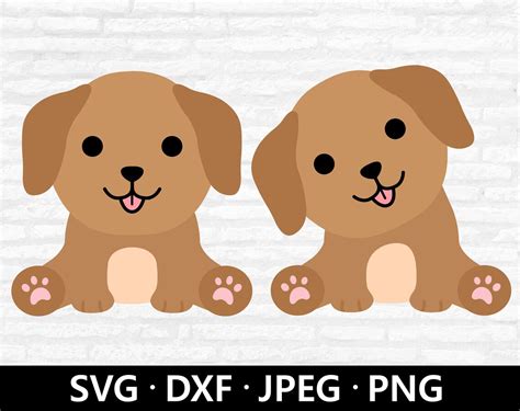 Cute Puppy Svg Dog Cut Files Cute Dog Svg Sitting Puppy Dog Etsy
