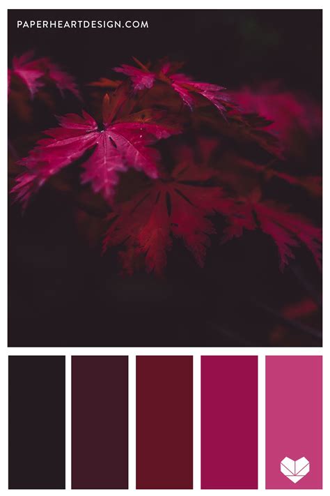 Color Palette Deep Wine Red Leaves Red Colour Palette Purple Color