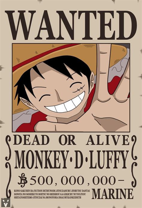 One Piece Wanted Posters Bounties Monkey D Luffy H Nh Nh One