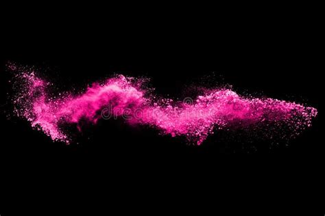 Pink Powder Explosion On White Background Stock Image Image Of Blow