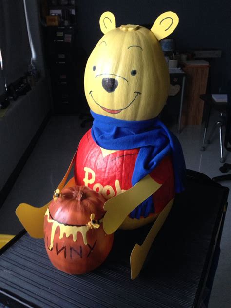 Winnie The Pooh Pumpkin Character Diy Halloween Halloween Pumpkin
