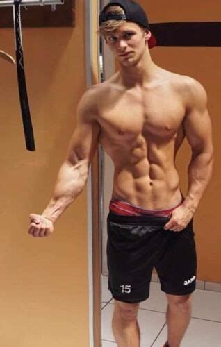 Shirtless Muscular Male Ripped Blond Jock Physique Flexing Hunk Photo 4x6 C2165 Ebay