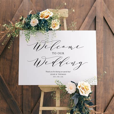 Welcome Program Order Of The Day Wedding Sign Diy Printable Etsy