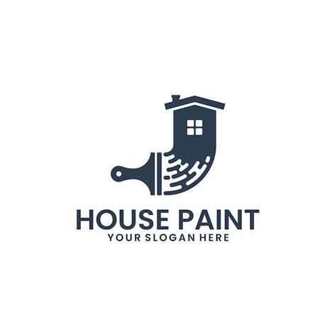 Premium Vector House Paint Paintbrush Logo Template