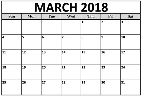 2018 calendar printable for free download india usa uk. Calendar March 2018 Printable Pdf, Word Free Download ...