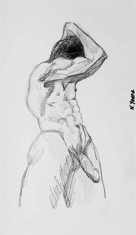 dibujo a lapiz de desnudo