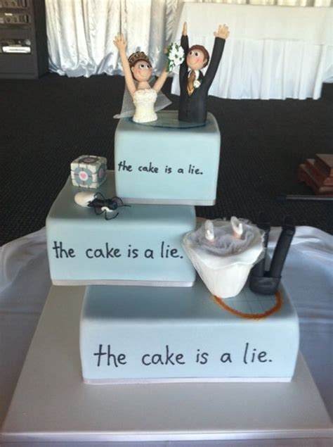 The Portal Wedding Cake The Cake Is A Lie Pic Global Geek News
