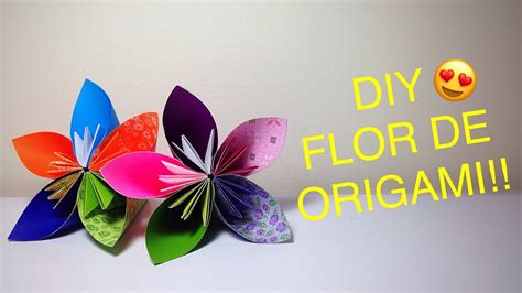 Como Fazer Flor De Origami Fácil E Rápida Origamis2 Youtube
