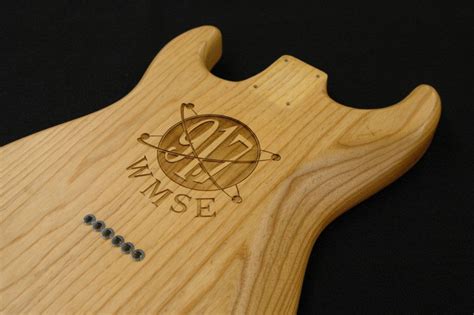 Laser Engraved Wood Guitar Body With Nitro Lacquer Finsih
