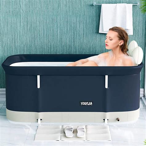 Buy Portable Bathtub For Adult Foldable Soaking Shower Freestanding Collapsible Bath Tub With