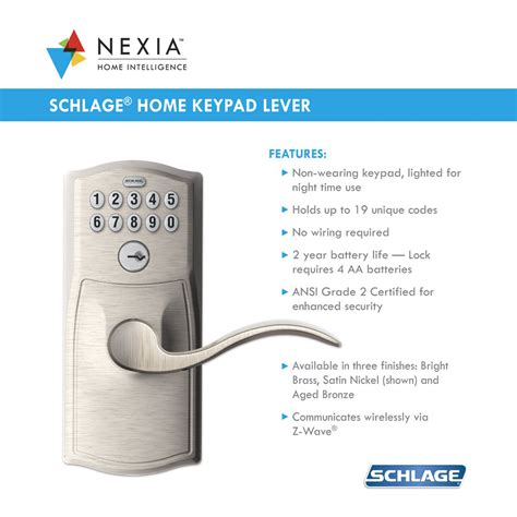 Wait for the schlage button to beep and flash three times. Schlage FE599GRNX CAM 619 ACC 619 Keypad Lever Home ...
