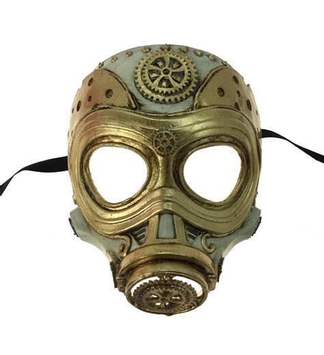 Kbw Adult Unisex Steampunk Gold Gas Mask Vintage Victorian Style Retro