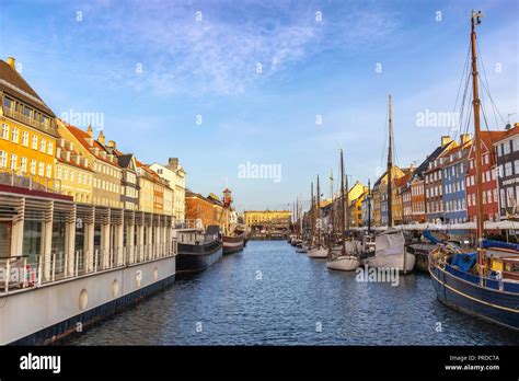 Copenhagen Denmark City Skyline At Nyhavn Harbour Stock Photo Alamy