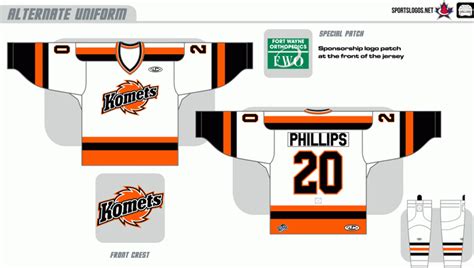 Fort Wayne Komets Alternate Uniform Central Hockey League Cehl