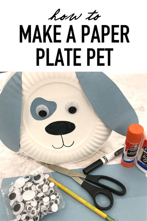 Simple Paper Plate Puppy Animal Crafts For Kids Toddler Arts And
