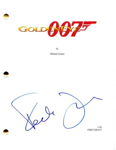 Famke Janssen Signed Autograph Goldeneye Full Movie Script Pierce