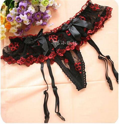new sexy lingerie 2 layer floral lace garter belt suspender skirt for stocking in hosiery from