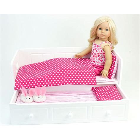 dolls 18 inch furniture white day bed trundle bedding fits american girl and 888798004369 ebay