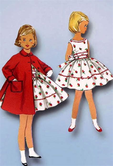 1950s Vintage Simplicity Sewing Pattern 1936 Easy Baby Girls Dress And