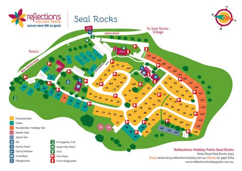 Seal Rocks Holiday Park Map Reflections Holiday Park
