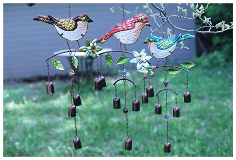 Metal And Glass Bird Wind Chimes Wind Chimes Glass Birds Chimes