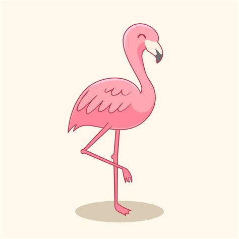 Flamingo Cartoon Cute Pink Bird Illustrations 3513816 Vector Art At