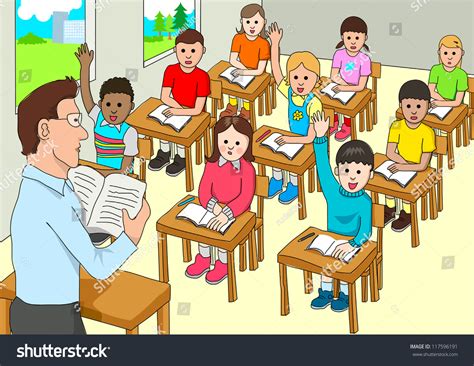 Cartoon Illustration Classroom Stock Illustration 117596191 Shutterstock