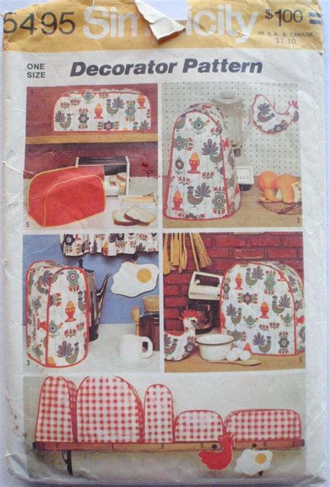 Vintage Sewing Pattern For Retro Kitchen Appliance Covers And Etsy