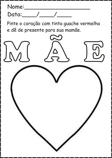 Atividade Sobre O Dia Das Maes Educação Infantil