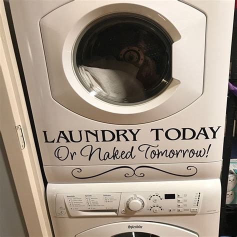 Laundry Room Vinyl Wall Decal Laundry Today Or Naked Etsy