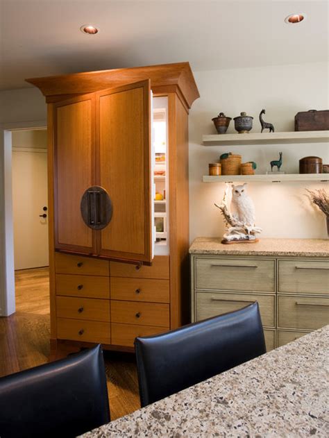 Full and shallow depth options + stains. Hidden Refrigerator | Houzz
