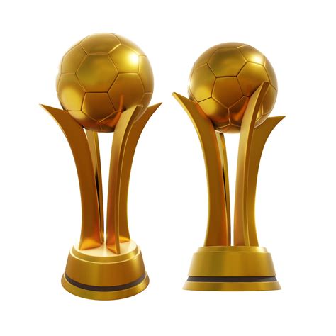 3d Rendering Of Gold Trophy Football Sports Championship Match