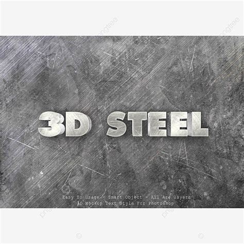 Download 3d Steel Text Style Effect Text Effect PSD For Free Download