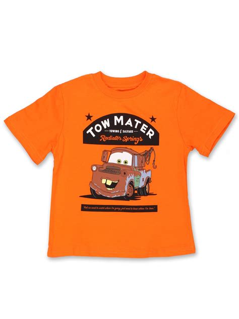 Disney Cars Tow Mater Toddler Boys Short Sleeve T Shirt Tee Cah005alyt