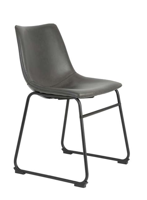 Overstock.com has been visited by 1m+ users in the past month Hockney Vegan Leather Dining Chair - Charcoal - Venice ...