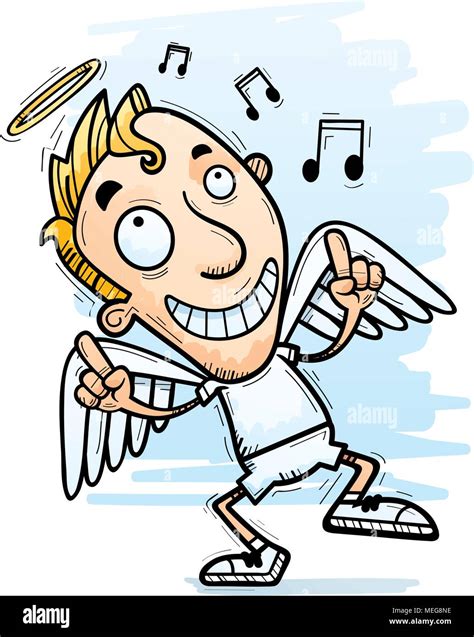 A Cartoon Illustration Of An Angel Dancing Stock Vector Image And Art Alamy