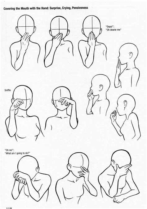 Check below for some step by step drawing guides as well as other anime related tips and advice! Covering the Mouth with the Hand: Surprise, Crying, Pensiveness, text, hand positions, face; How ...