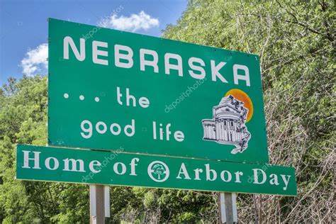 Nebraska Welcome Road Sign — Stock Photo © Pixelsaway 49905693