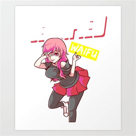 Certified Waifu Anime Girl Japanese Manga Senpai Art Print By The
