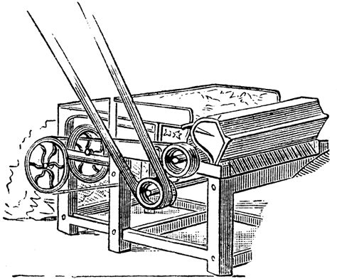 Cotton Gin Drawing Sketch Coloring Page