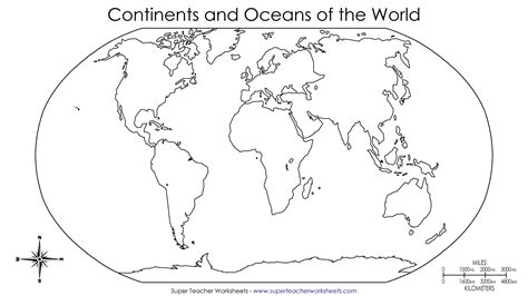 A photograph shows all physical objects within its view; contintent to ocean blank map - Bing Images | Continents ...